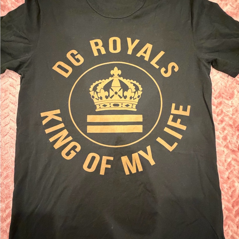 Dolce & Gabbana Black Tee with Gold Graphic
